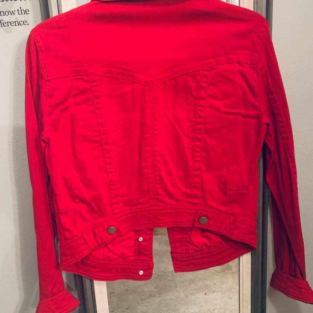 Red Jean Jacket - Picture 3 of 3